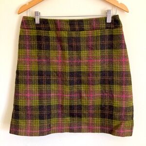Women’s Boden Plaid Wool Mini Skirt